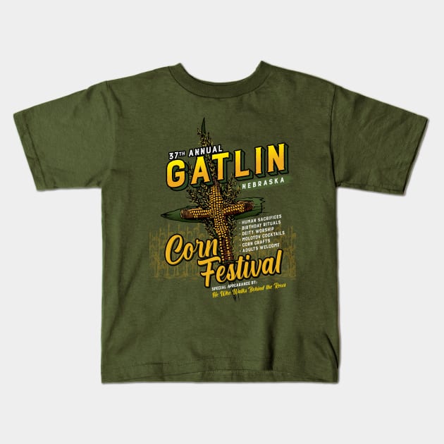 Gatlin Corn Festival Kids T-Shirt by MindsparkCreative